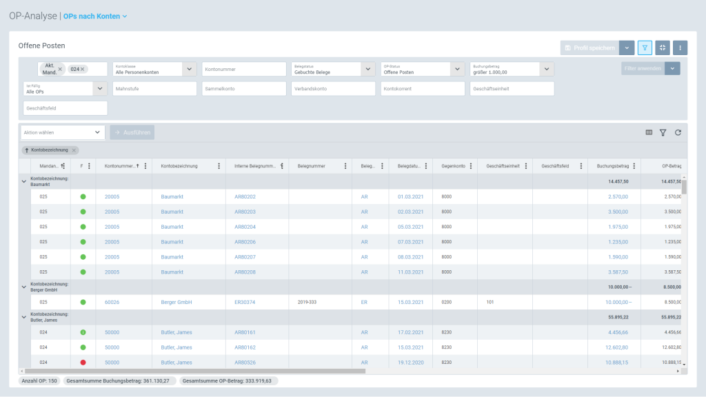 Finanzbuchhaltung Software Offene Posten Management