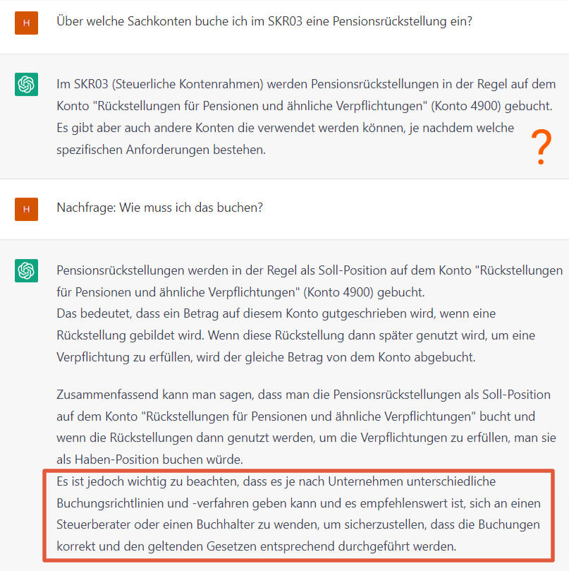 ChatGPT Fail: Pensionsrückstellung