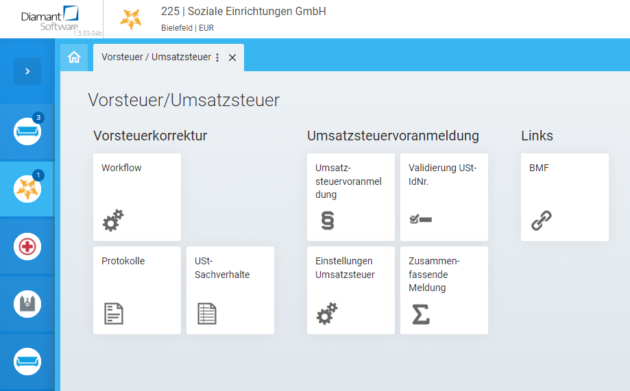 Vorsteuerkorrektur: Diamant Software