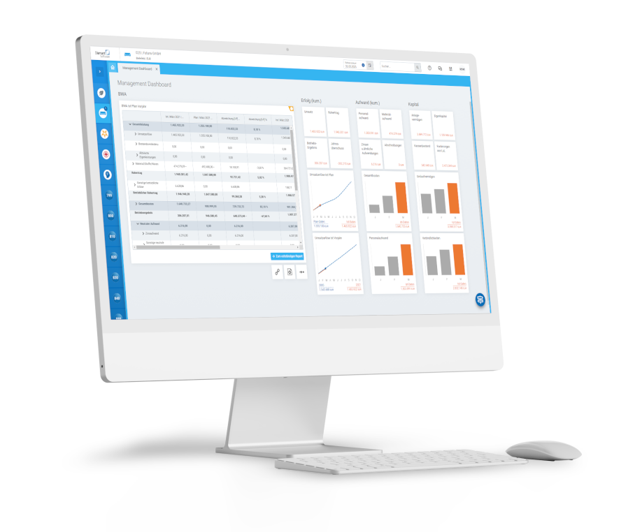 Finanzbuchhaltung Software Management Dashboard